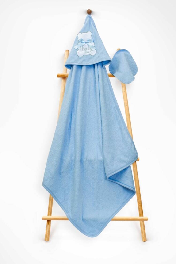 Bathroom Products - Toptan Unisex Çocuk 2'li Havlu ve Banyo Kesesi Takım 85X80 2015-9-566 - Brand: Babyline - Women & Kids, Baby Clothes Wholesale - Globality Store