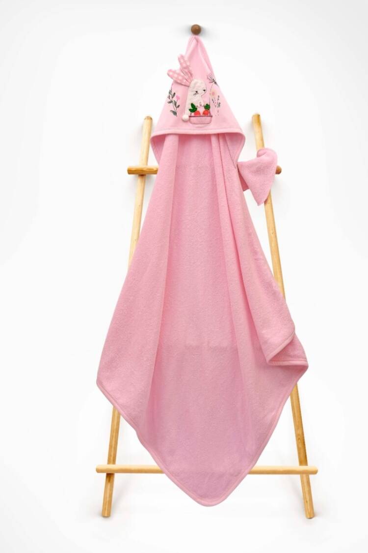 Towel and Bathrobe - Toptan Unisex Çocuk 2'li Havlu ve Banyo Kesesi Takım 85X80 2015-9-850 - Brand: Babyline - Women & Kids, Baby Clothes Wholesale - Globality Store