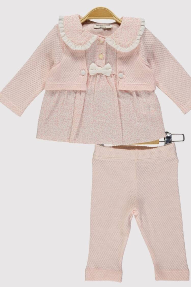 Baby Sets - B1 - Yakalı Bolerolu Kız Bebe Takım - Brand: KUMRU - Women & Kids, Baby Clothes Wholesale - Globality Store