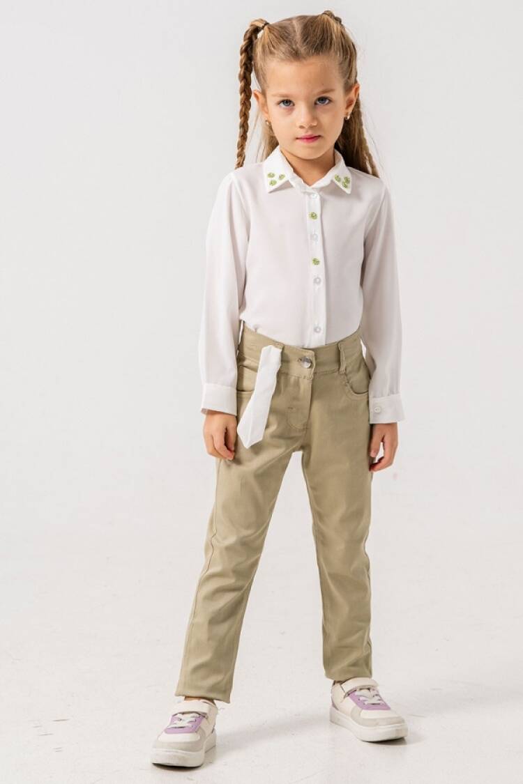 Girls' Suits - B1 - Yakası Çiçek Nakışlı Dubai Kumaş Kız Takım - Brand: PAMPAL KİDS - Women & Kids, Baby Clothes Wholesale - Globality Store