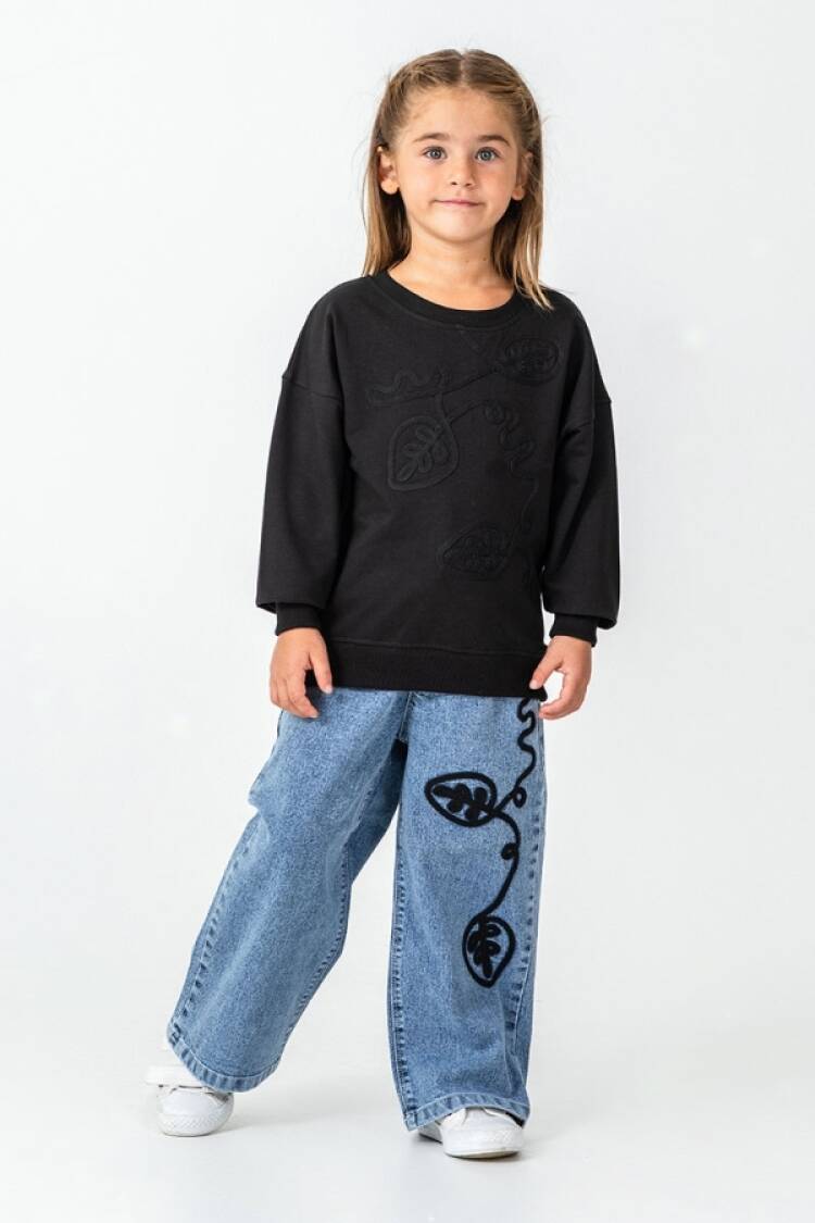 Girls' Suits - B1 - Yaprak Desenli Kız Takım - Brand: PAMPAL KİDS - Women & Kids, Baby Clothes Wholesale - Globality Store