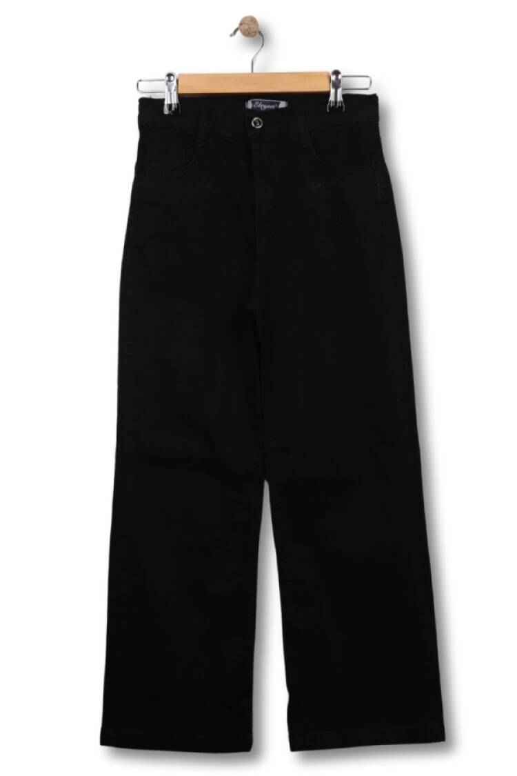 Girls' Bottom Wear - B1 - Yüksek Bel Geniş Paça Kız Kot Pantolon - Brand: SÜZGÜN - Women & Kids, Baby Clothes Wholesale - Globality Store