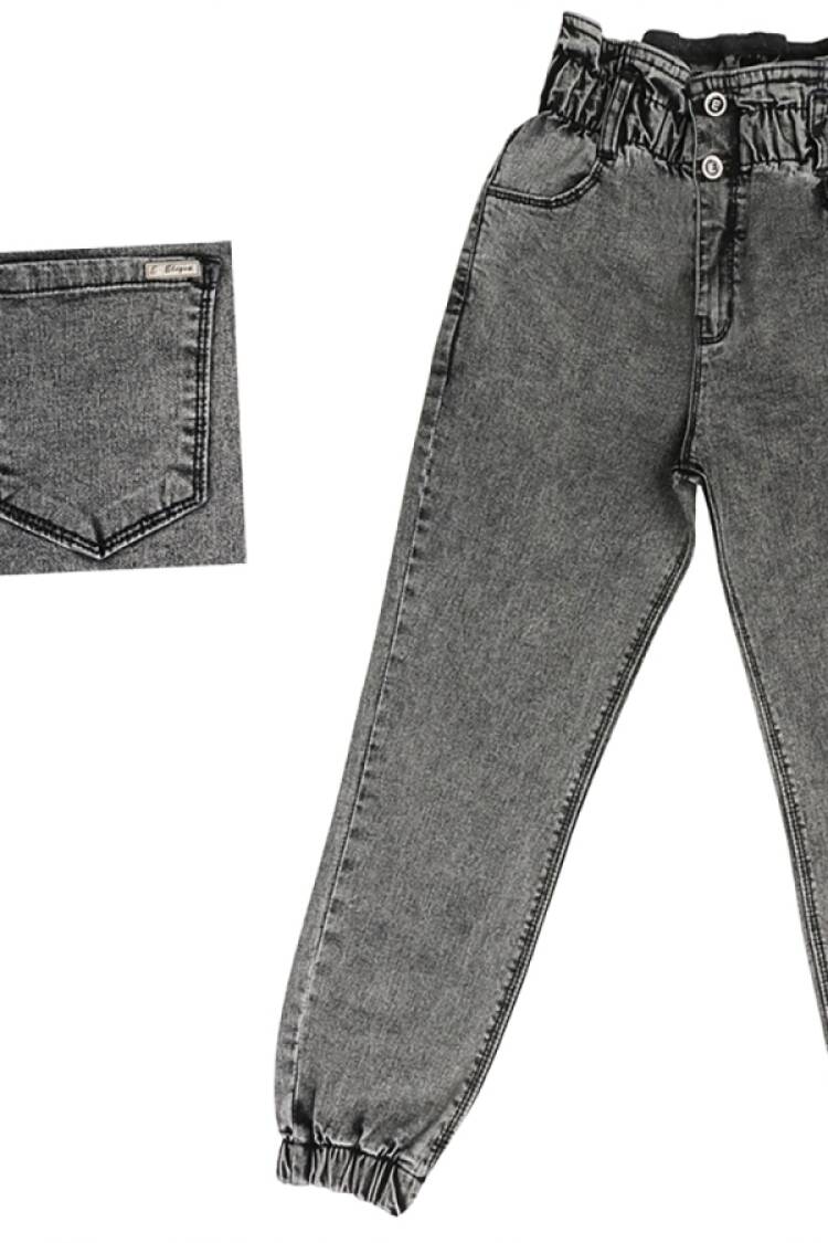 Girls' Bottom Wear - B1 - Yüksek Bel Kız Kot Pantolon - Brand: SÜZGÜN - Women & Kids, Baby Clothes Wholesale - Globality Store